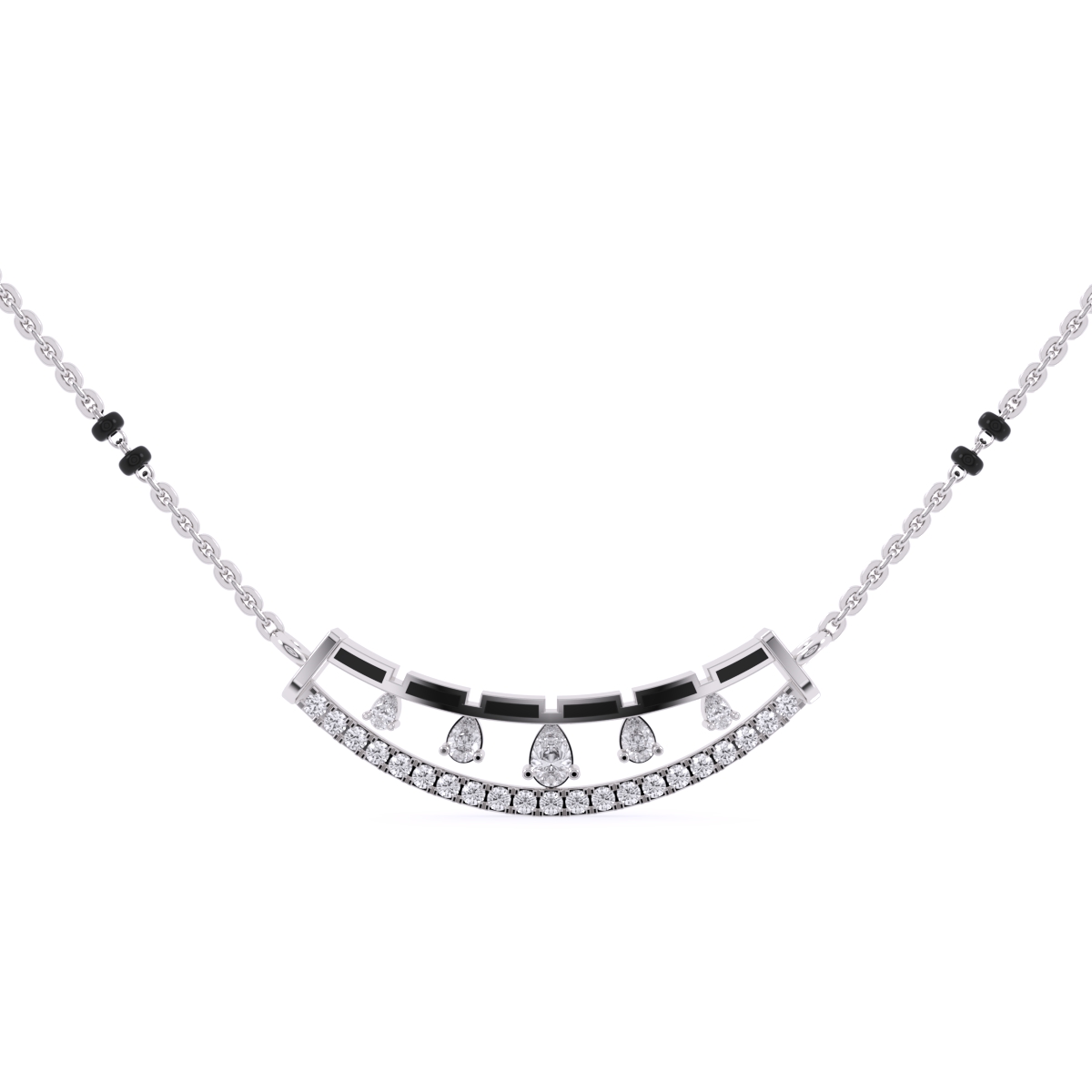 Lavish Pear Shaped Diamond Mangalsutra